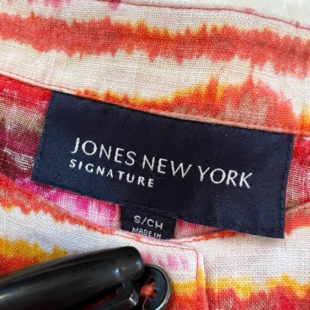 Jones New York Tunic Top Oversized Small 100% Linen Lagenlook Boho Artsy 12666x - Picture 5 of 8
